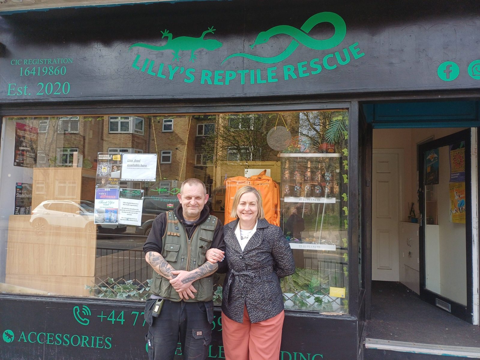 The shopfront of Lilly's Reptile Rescue on Victoria Road